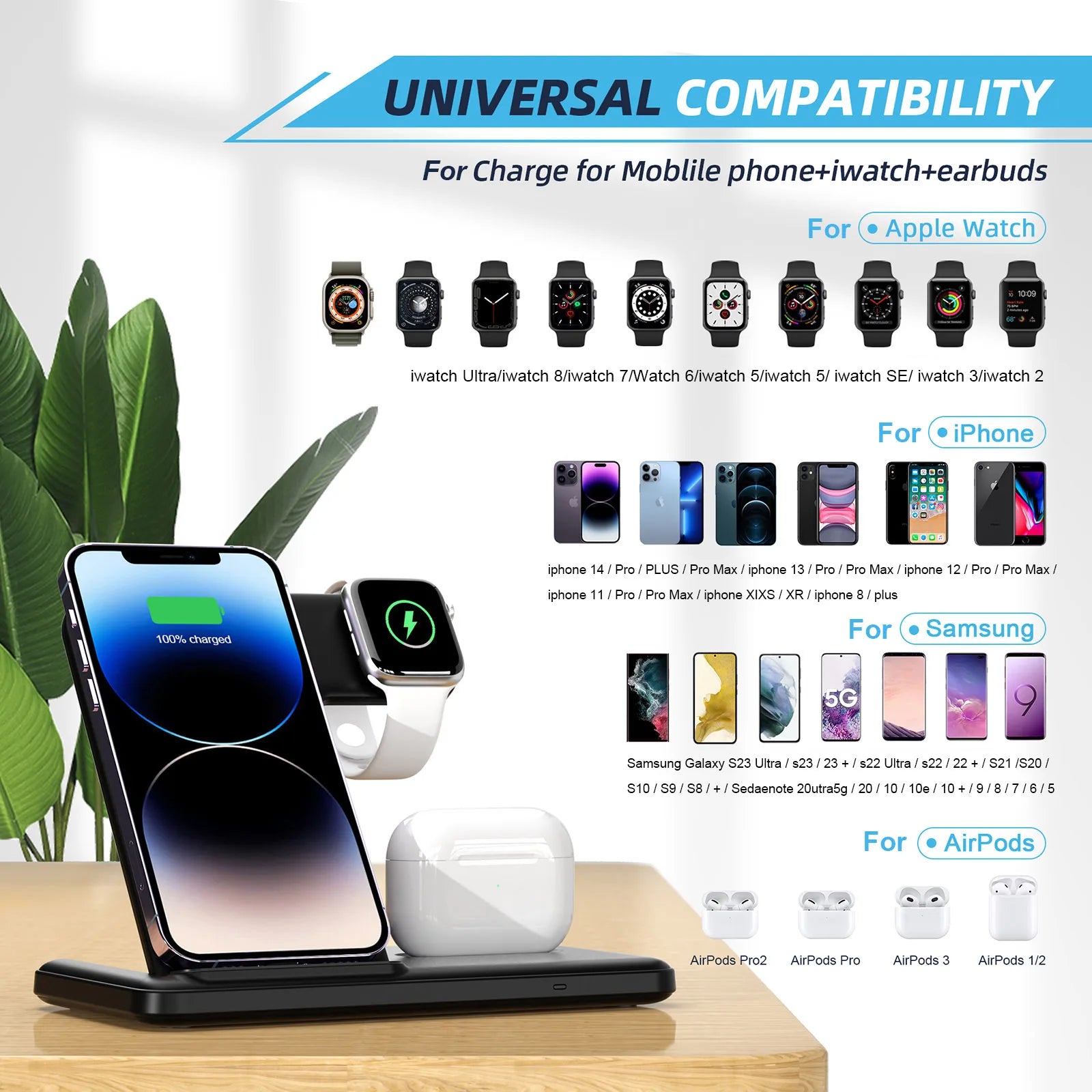 Wireless Charger 3 in 1 For iPhone