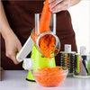 Multifunction 5 in 1 Kitchen Manual Speed Round Mandolin Food Slicer Vegetable Shooter Potato Hashbrown Grinder for Nut